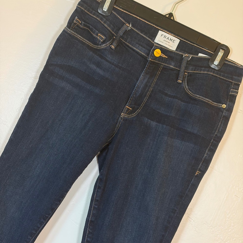 FRAME Le Skinny de Jeanne Jeans Queens Way Dark Wash Skinny Denim Size‎ 31